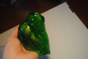 The first try at ectoplasm slime looked like flubber. 